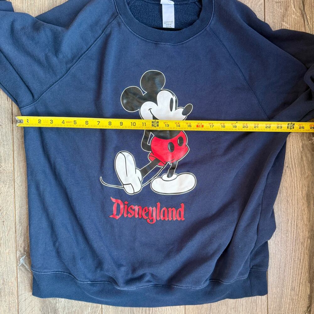 Disneyland Mickey Mouse Graphic Sweatshirt XL Navy Blue Disney Parks Crewneck - Picture 8 of 8